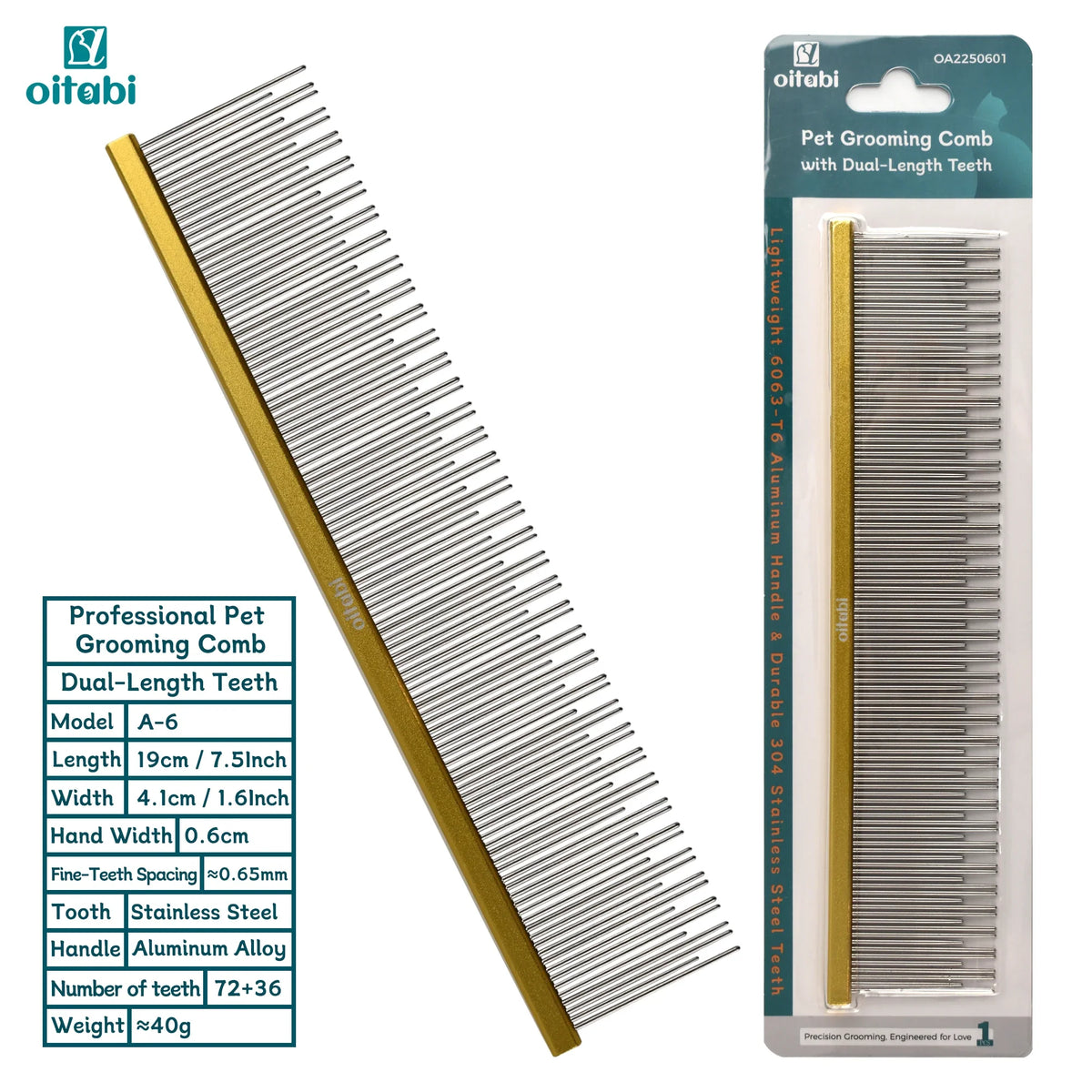 Oitabi Cat Carding Dual-length Comb
