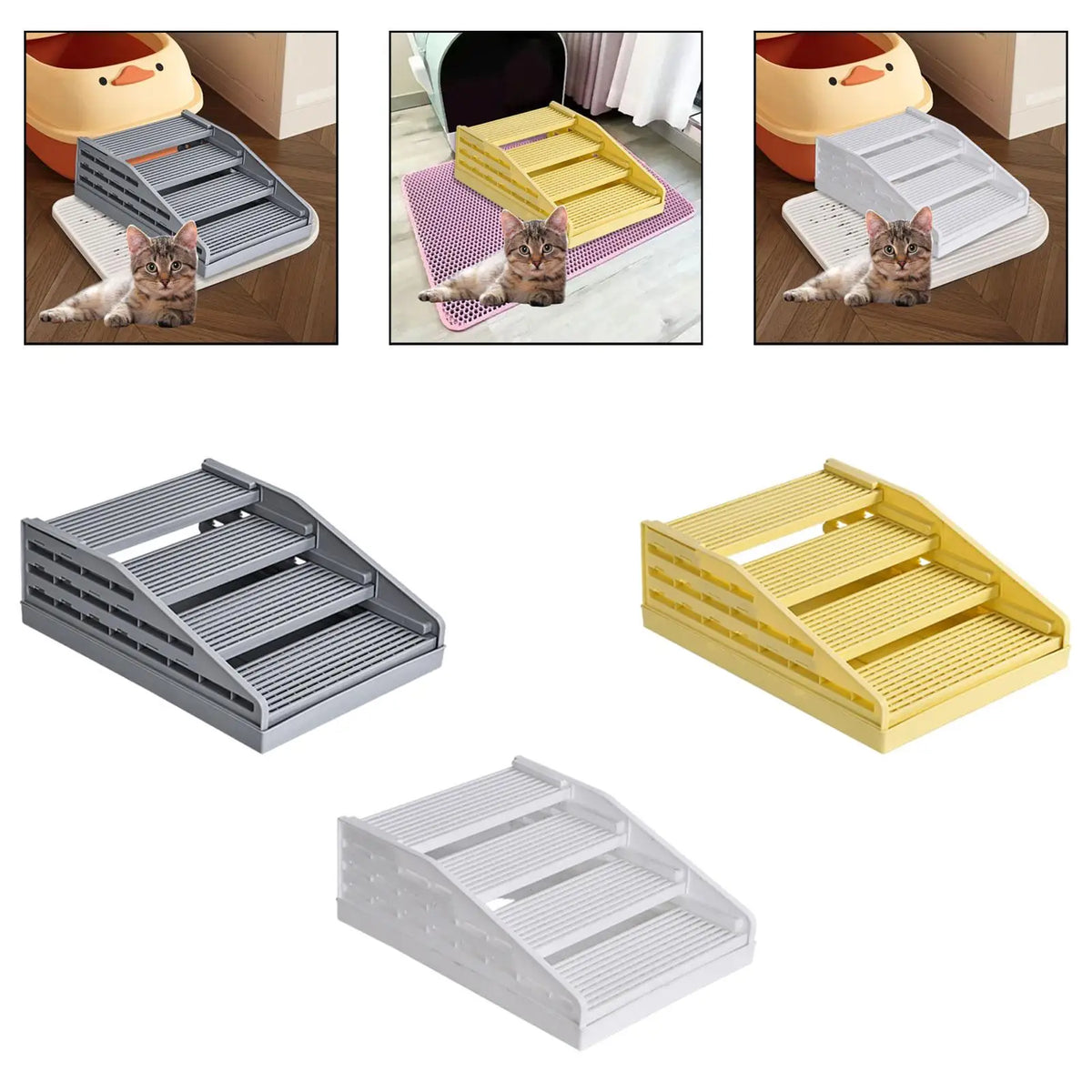 Adjustable Cat Litter Box Step Ramp - MyPetDollar.com