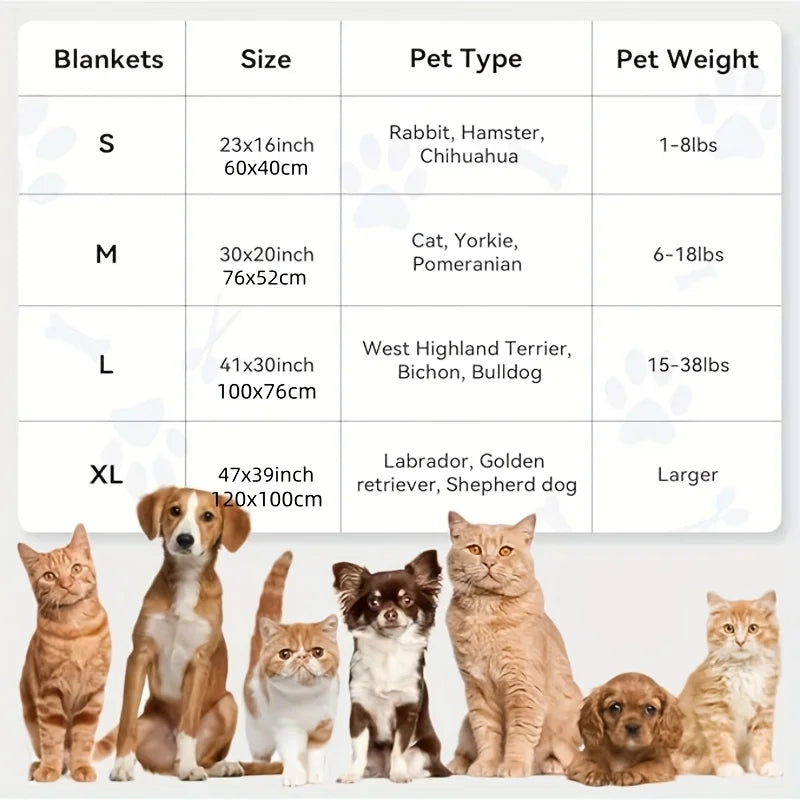 Flannel Pet Blanket Cute Dog Paw Print - MyPetDollar.com