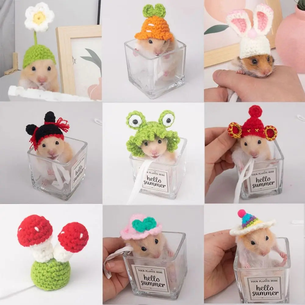 Portable Cartoon Hamster Hat Handmade Soft - MyPetDollar.com
