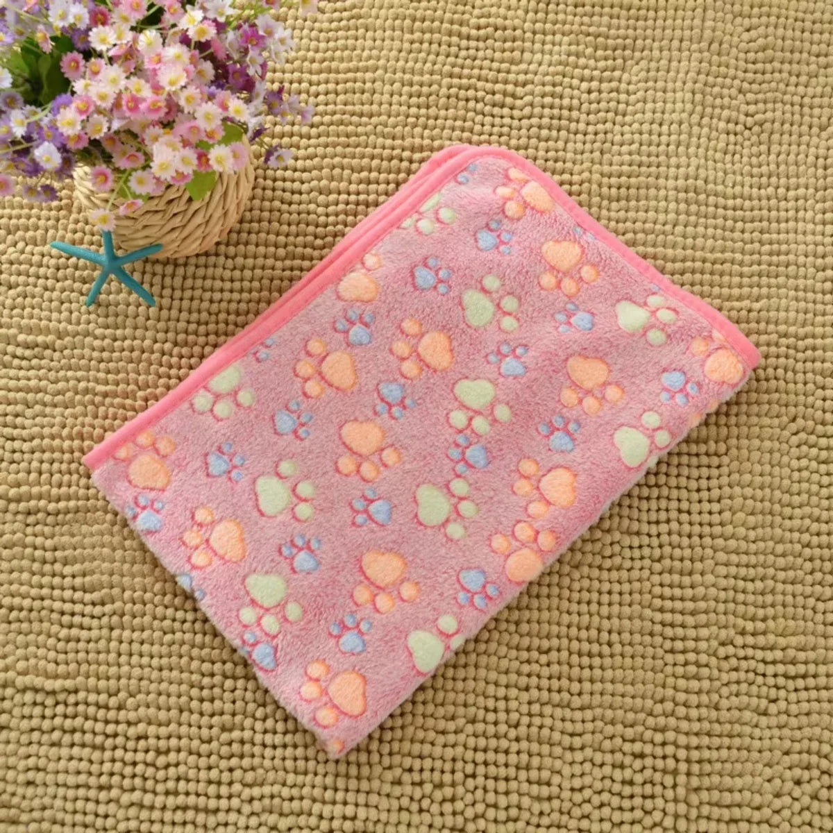Warm Soft Fluffy Multicolor Pet Blanket – 3 Colors