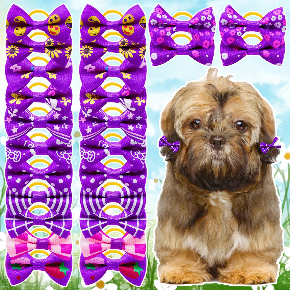 30PCS Small Dog Bows Pet Dog Hair - MyPetDollar.com