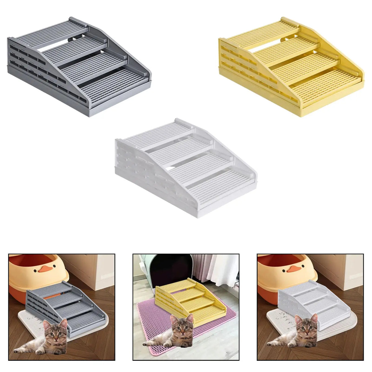 Adjustable Cat Litter Box Step Ramp - MyPetDollar.com