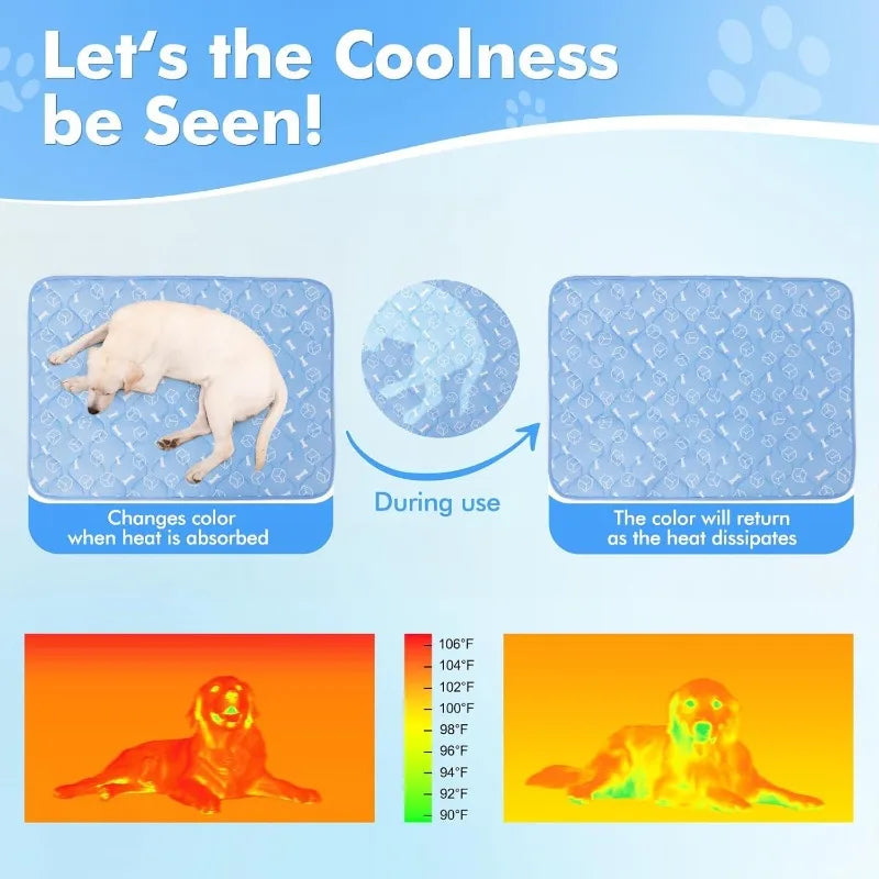 Large Pet Cooling Mat for Summer Heat Relief - MyPetDollar.com