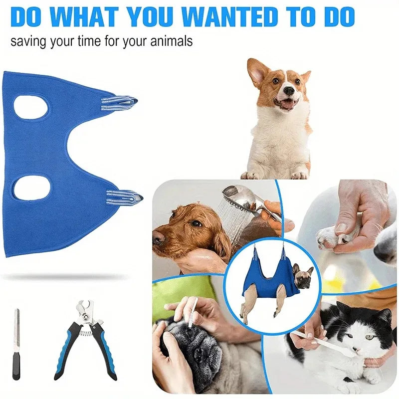Pet Grooming Hammock Reinforced Grommets - MyPetDollar.com