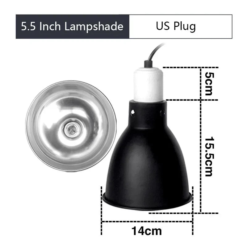 5.5 Inch Reptile Lamp Cap Tortoise Lizard Snake Terrarium – 7 Colors
