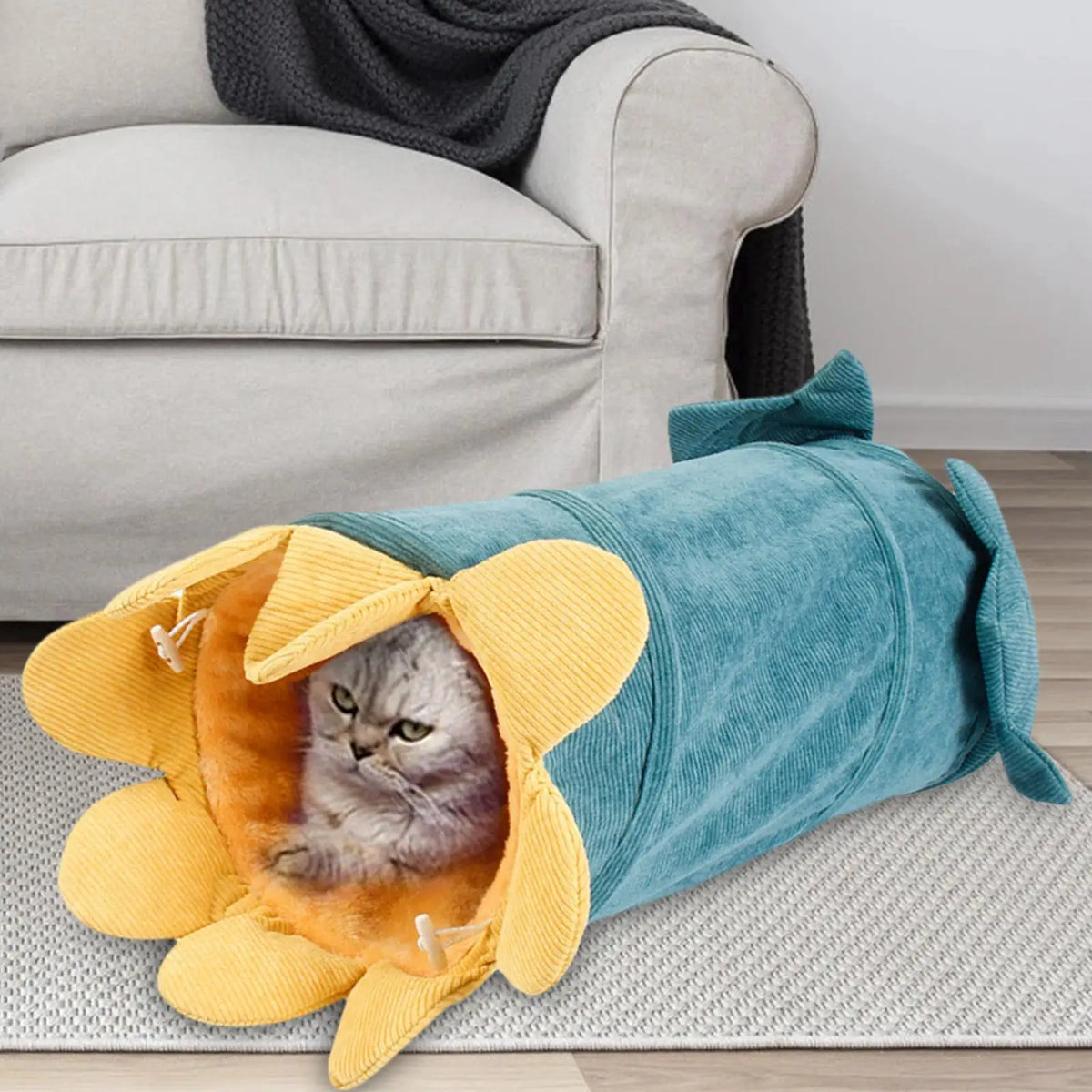 Interactive Portable Cat Hamster Tunnel Hideout Tent for Small Pets