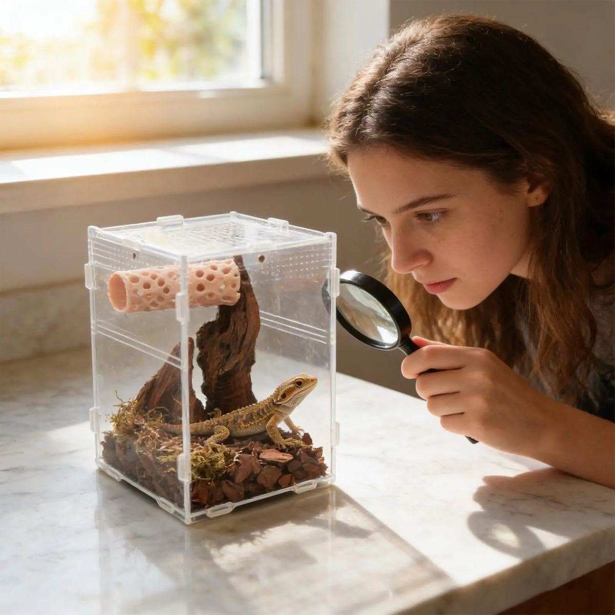Spider Habitat Magnetic Reptile Hiding Place - MyPetDollar.com