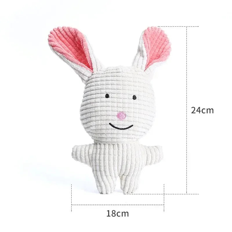 Cute Plush Toys Squeak Pet Cow Rabbit Animal – Small Pet Supplies
