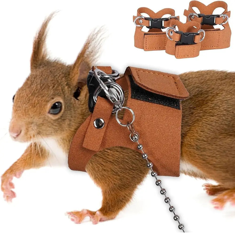 Adjustable Rat Harness and Leash Set Leather - MyPetDollar.com
