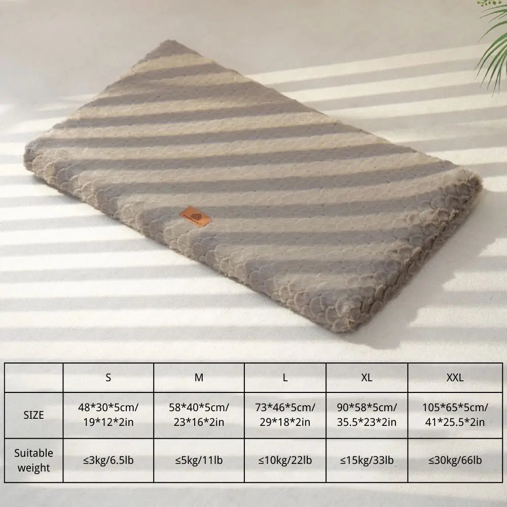 Winter Dog Crate Bed,Plush Faux Fur - MyPetDollar.com