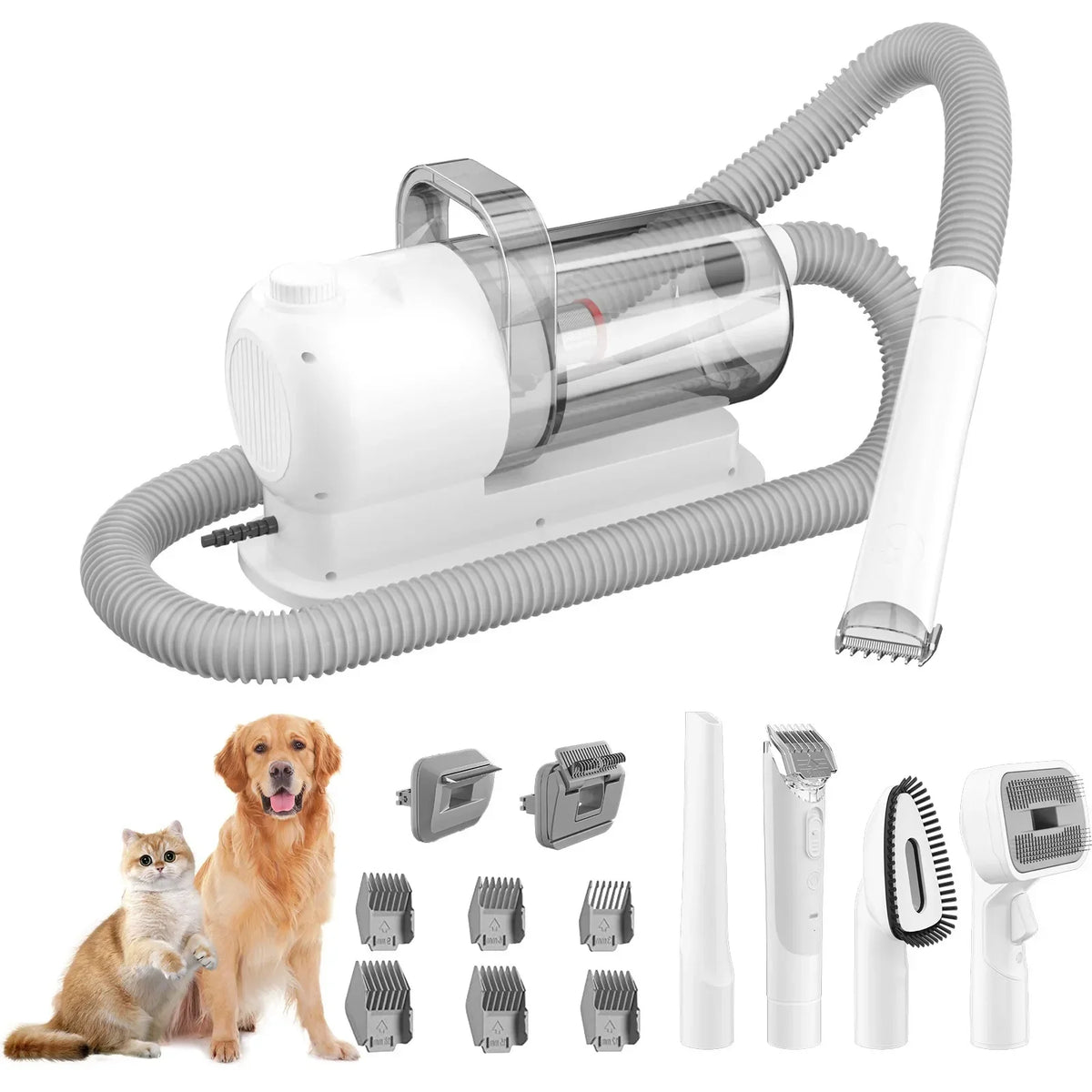 6 in 1 Pets Grooming Kits & Dog Hair Vacuum Powerful Suction