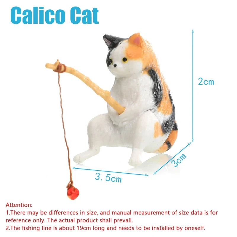 Small Fishing Cat Creative Aquarium Decoration – 2 Colors