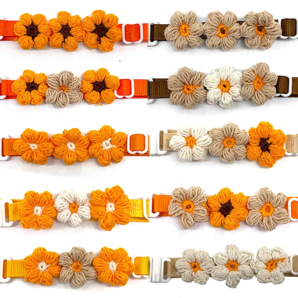 50/100pcs Fall Dog Ties Flowers Style - MyPetDollar.com