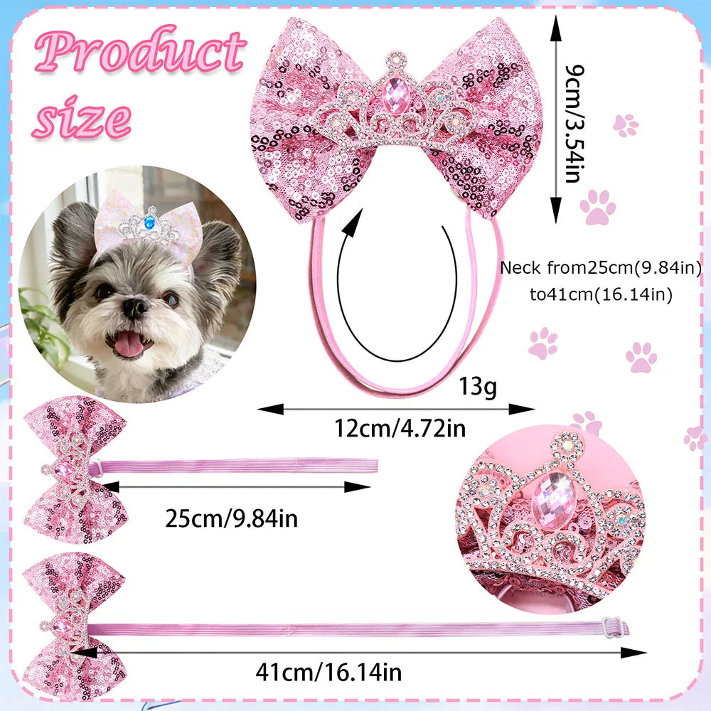 1PC Dog Hair Bows Shining Dog Bows Sweet - MyPetDollar.com