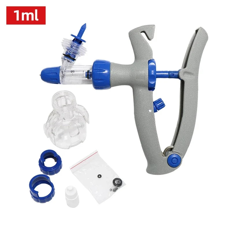 1 2 5ml Syringe Gun with Scale Veterinary Vaccine Continuous – 3 Colors