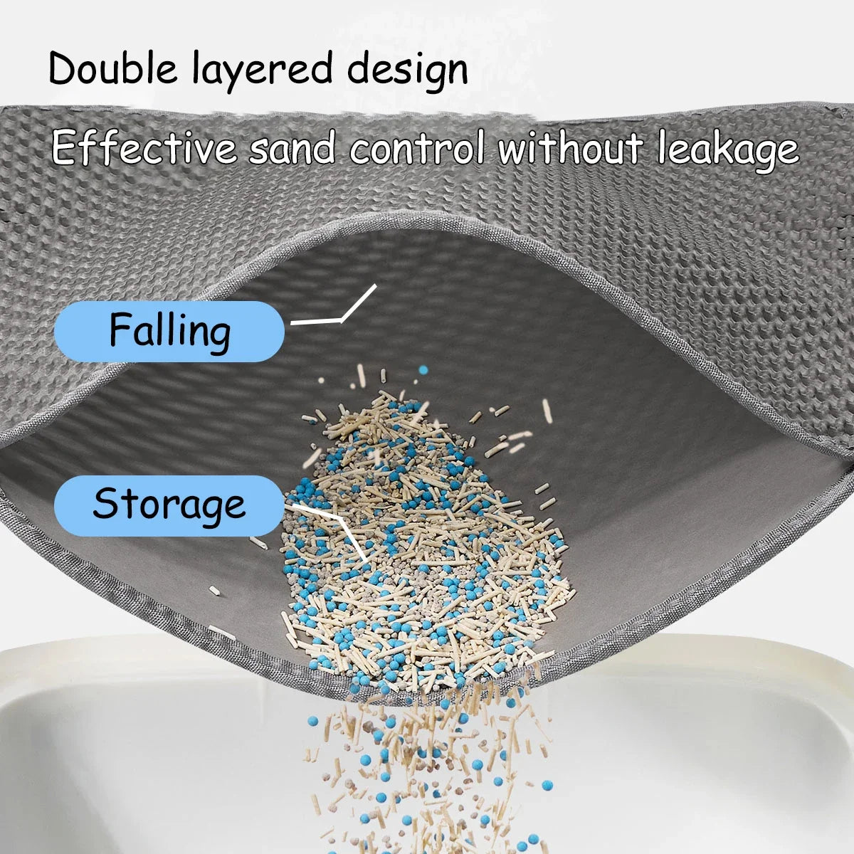 60CMX90CM Cat Litter Mat Waterproof Double - MyPetDollar.com