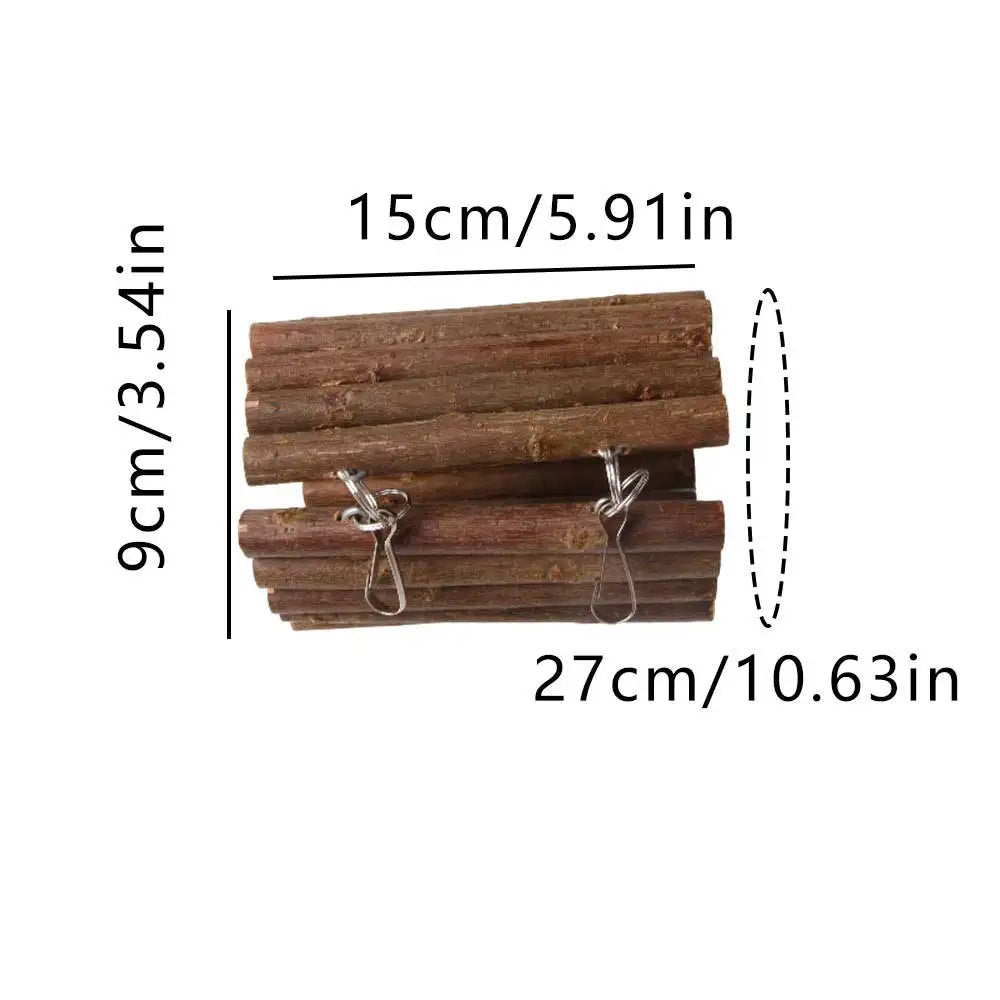 Hamster Wooden Hanging Tunnel with Hook or - MyPetDollar.com