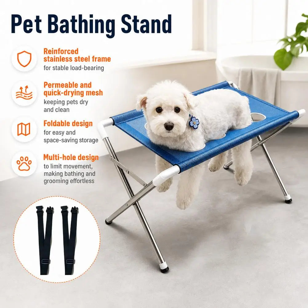 Breathable Mesh Pet Bath Stand Foldable Cat - MyPetDollar.com