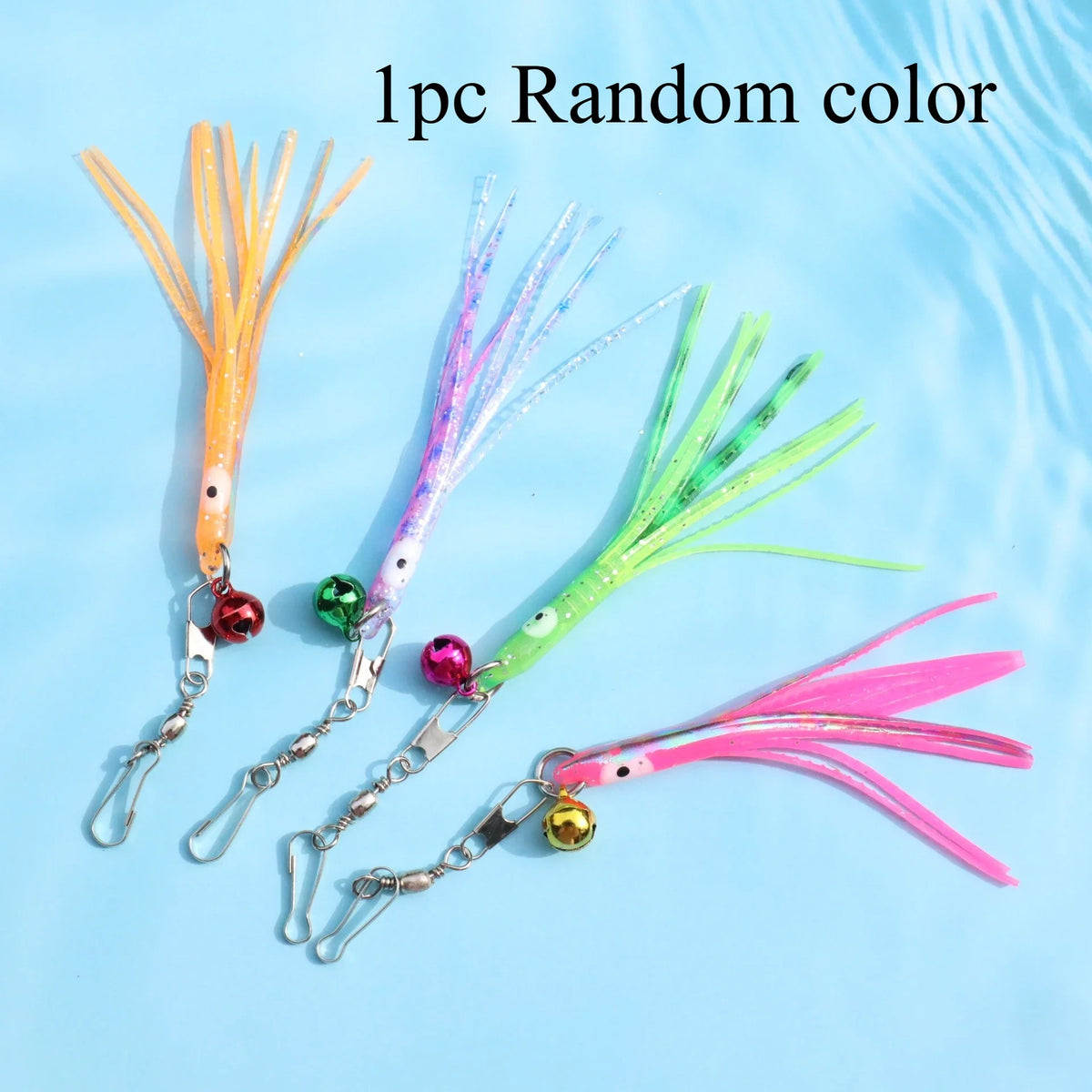 Silicone Octopus Replacement Head for Simulated Small Fish Cat – 4 Colors