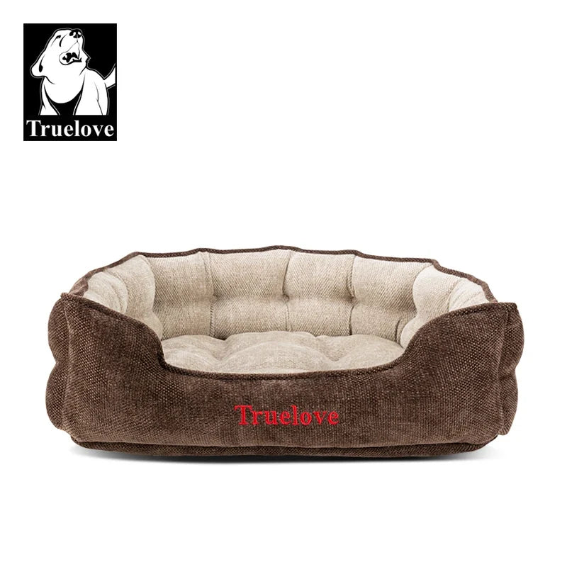 Truelove Washable Plush Dog Bed Round Pet - MyPetDollar.com
