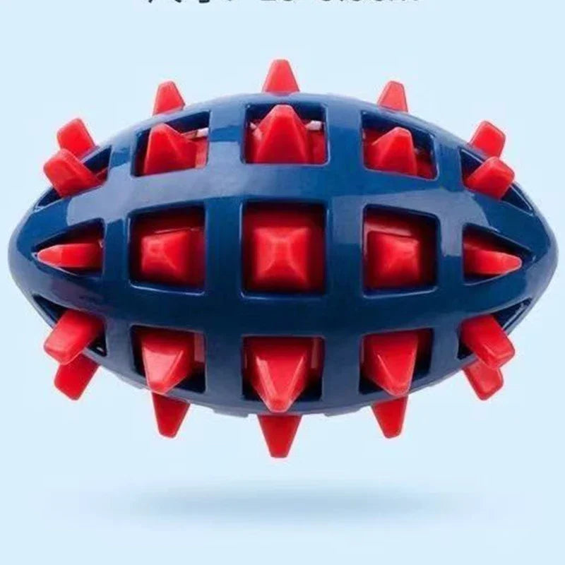 Dog Rubber Rugby, Soft Spines, Teeth - MyPetDollar.com