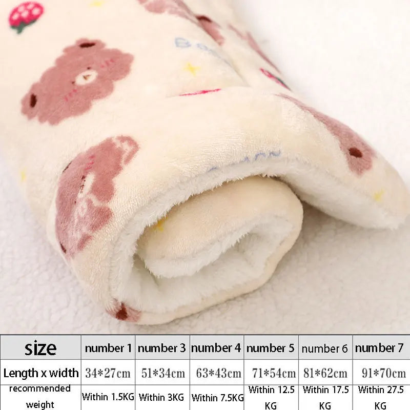 Soft Flannel Thickening Pet Soft Fleece Pad - MyPetDollar.com