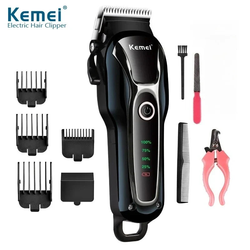 Kemei Rechargeable Professional Dog Hair Trimmer – 5 Colors