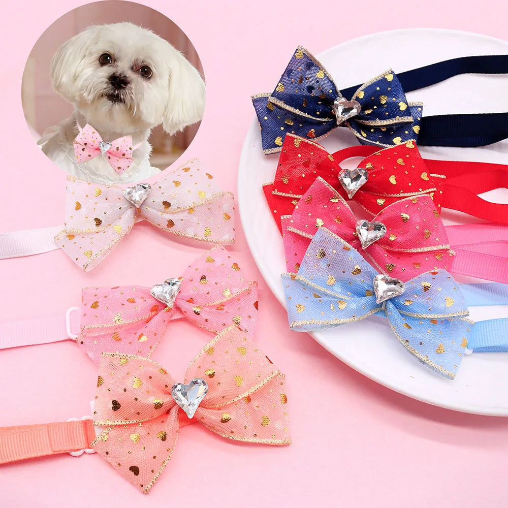 50PCS Fashion Dog Bow Ties Mixed Colors - MyPetDollar.com