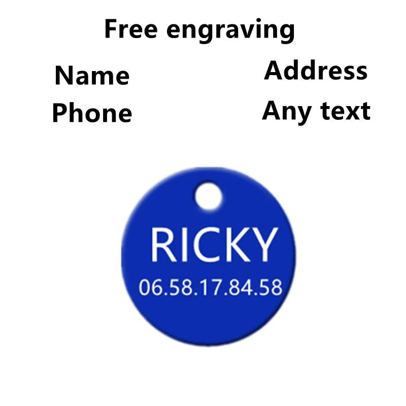 2pcs Free Laser Engraving Pet Dog ID Tag Cat - MyPetDollar.com