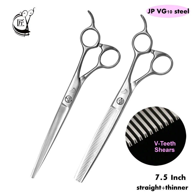 Crane 7.5 Inch Professional Pet Scissors Set – 11 Colors