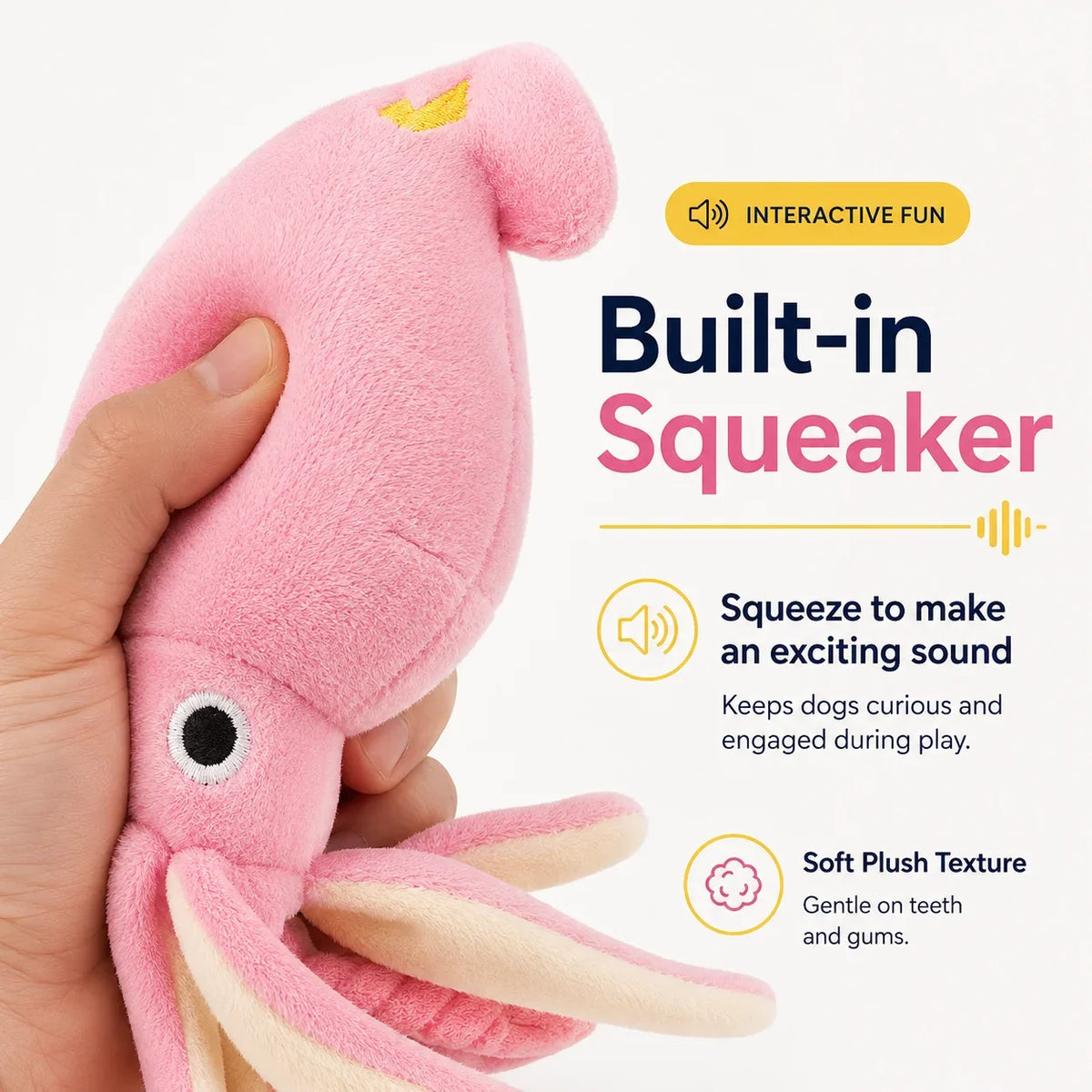 3Pcs Dog Plush Octopus Toy Interactive Sound - MyPetDollar.com
