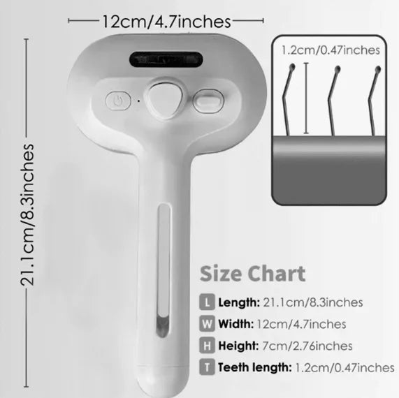 A Spray Cat Grooming Brush for Hair Removal and a Self Cleaning