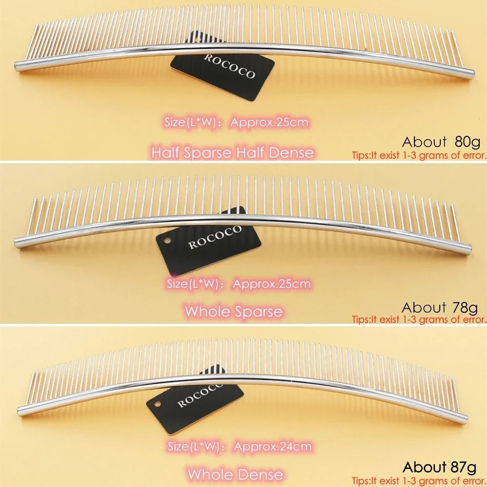25cm Dog Curved Comb Professional Stainless - MyPetDollar.com