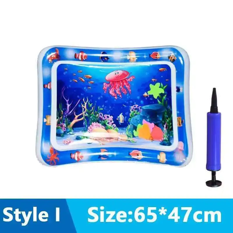 Interactive Cats Sensory Water Play Pad with Fish Thickened Inflatable Pet