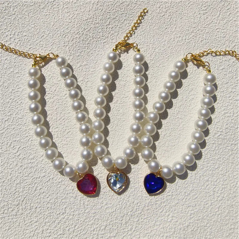 Fashion Luxury Beaded Pearl Pet Choker Multi - MyPetDollar.com