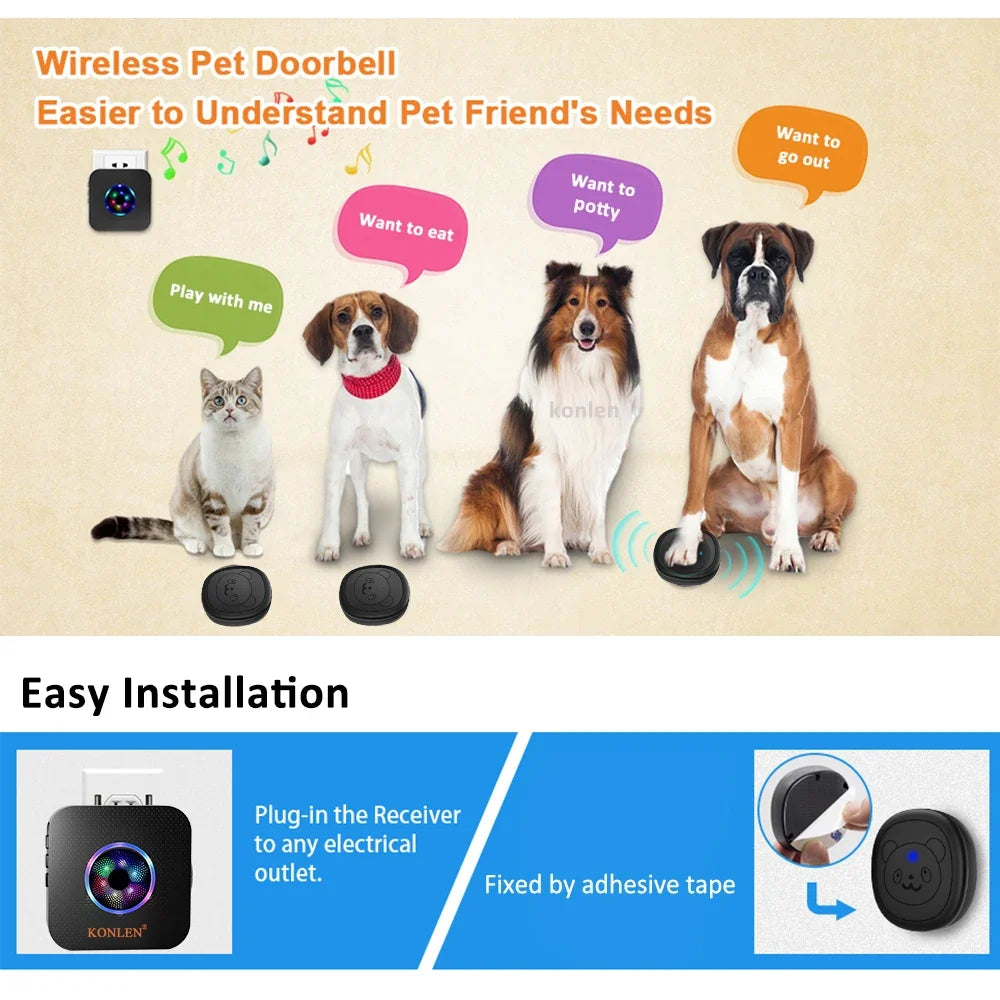Smart Dog Doorbell Wireless for Potty - MyPetDollar.com