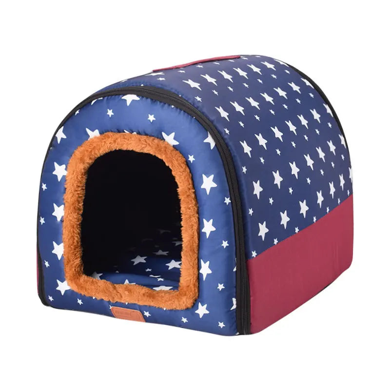 New Warm Dog House Comfortable Print Stars - MyPetDollar.com
