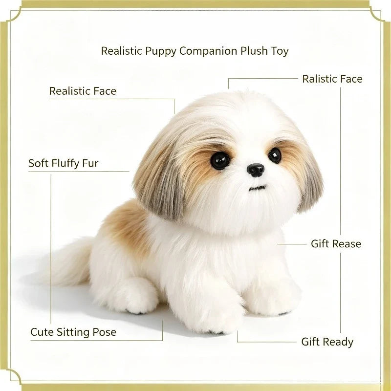 Lifelike Simulation Shih Tzu Stuffed Animal - MyPetDollar.com