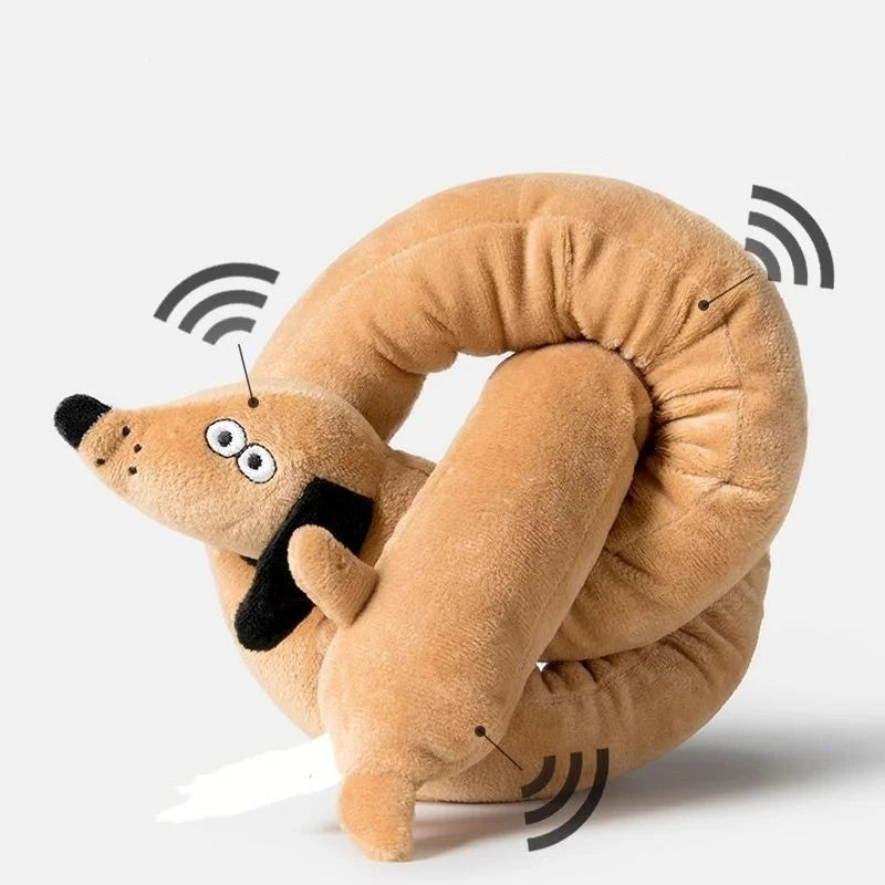 Snail Dog Snuffle Toy 2 in 1 Squeaky Soft Fleece Nose Work – 2 Colors
