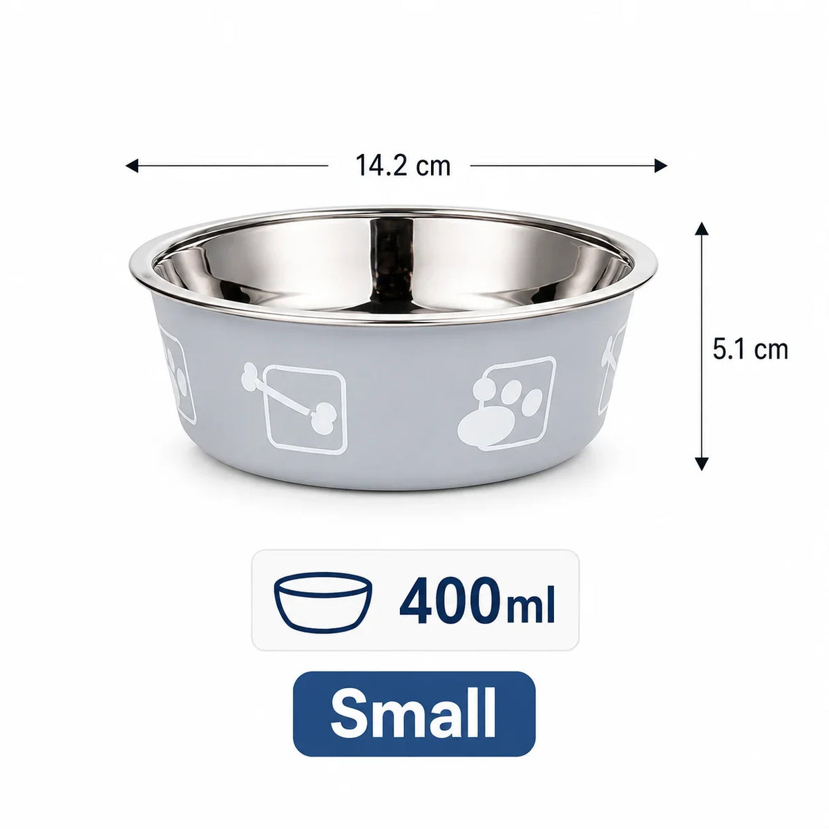 Stainless Steel Pet Bowl Thickened Anti Slip Dog Food – 16 Colors
