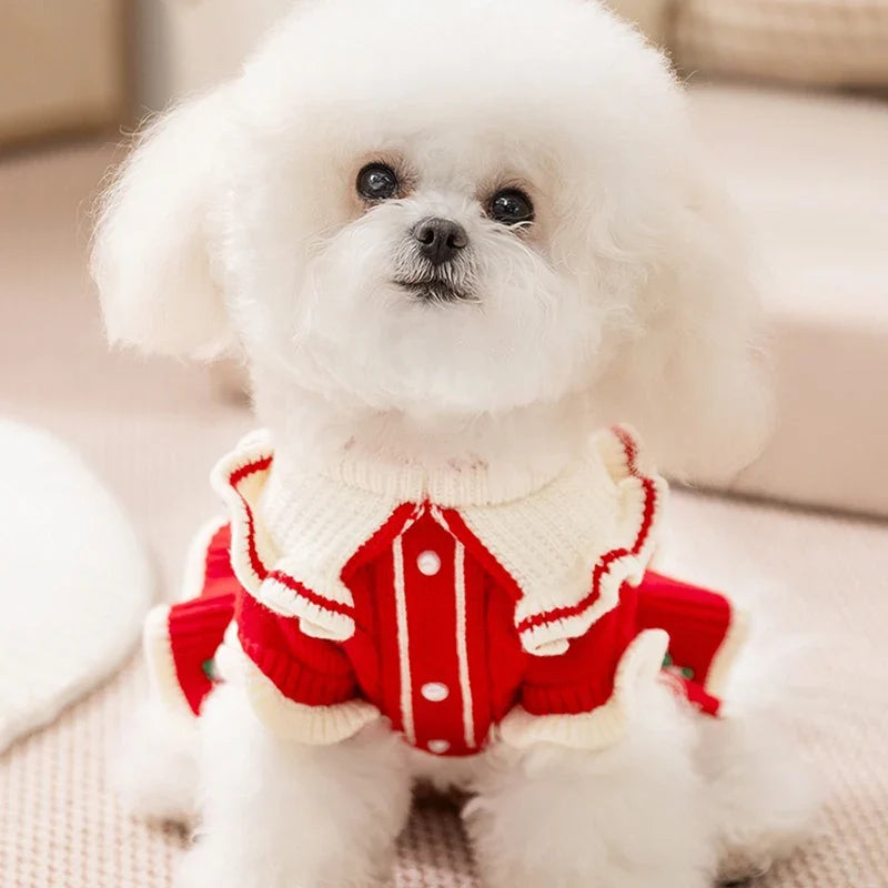 Winter Pet Christmas Clothes Skirt Warm - MyPetDollar.com