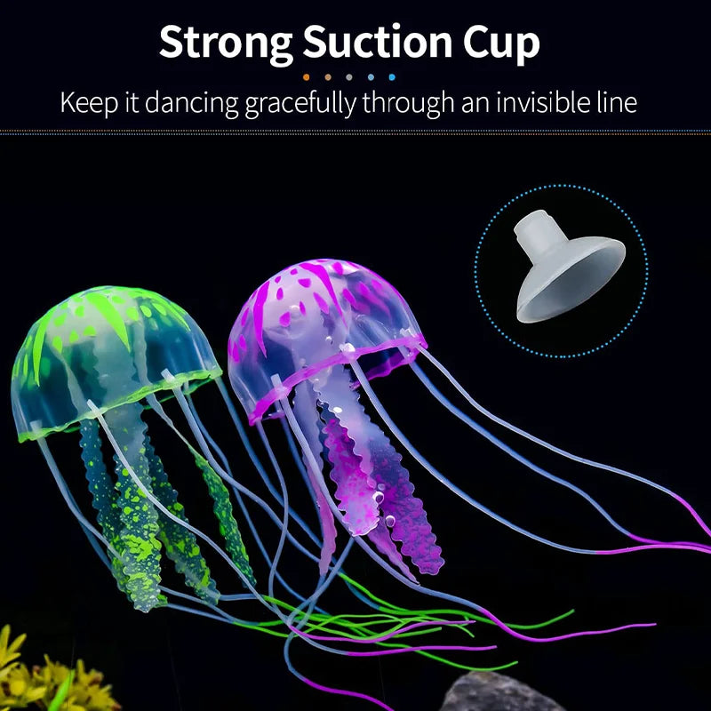 Artificial Swim Luminous Jellyfish Aquarium - MyPetDollar.com