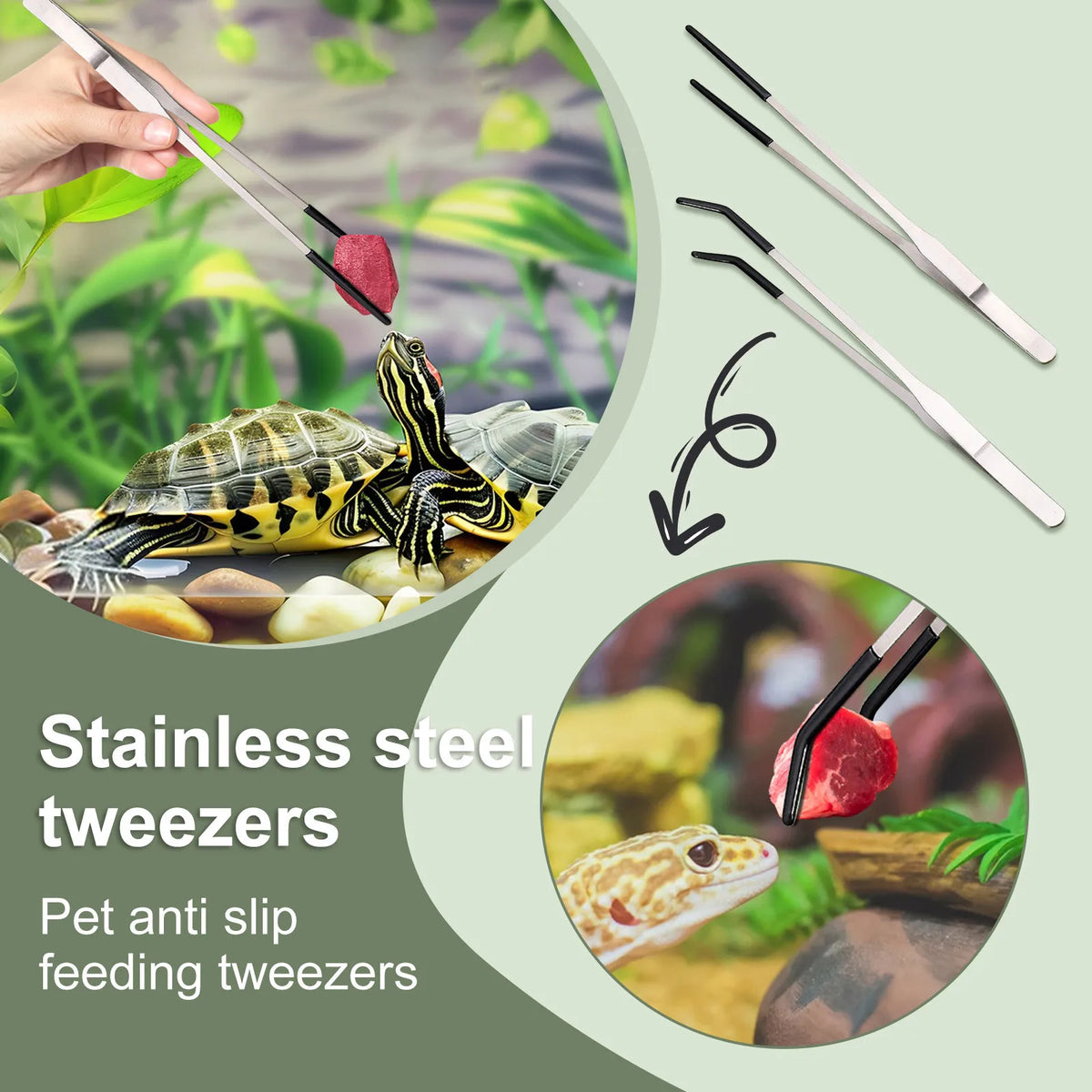 2pcs Bent Tip Tweezers For Crafts Stainless - MyPetDollar.com