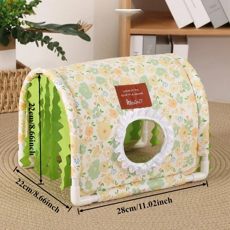 Hamster Shelter Small Rabbit Dutch Pig Guinea Triangle – 3 Colors