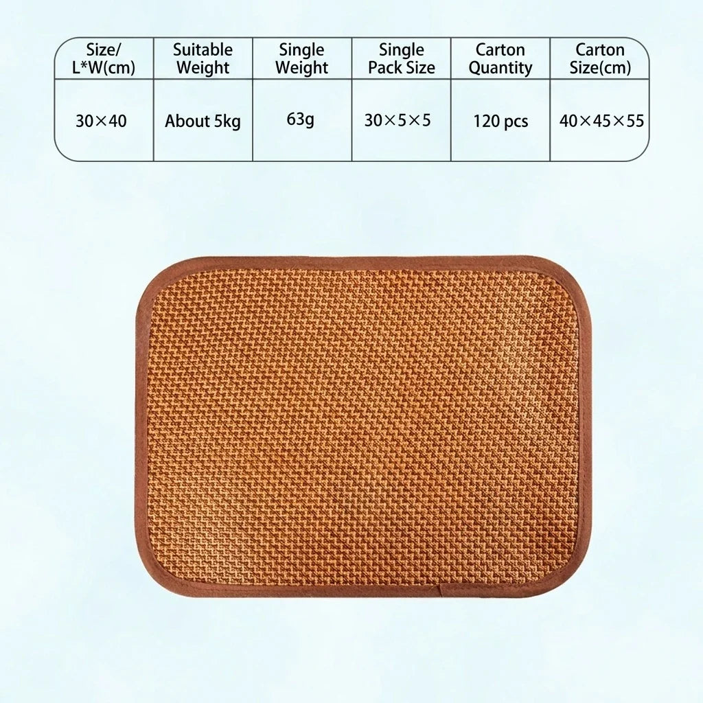 Bamboo The Ultimate Cooling Pet Mat Breathable Washable Summer Pad – 3 Colors