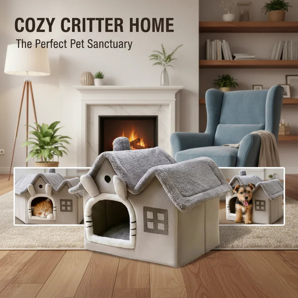 Foldable Double Roof Dog House Small Kennel - MyPetDollar.com