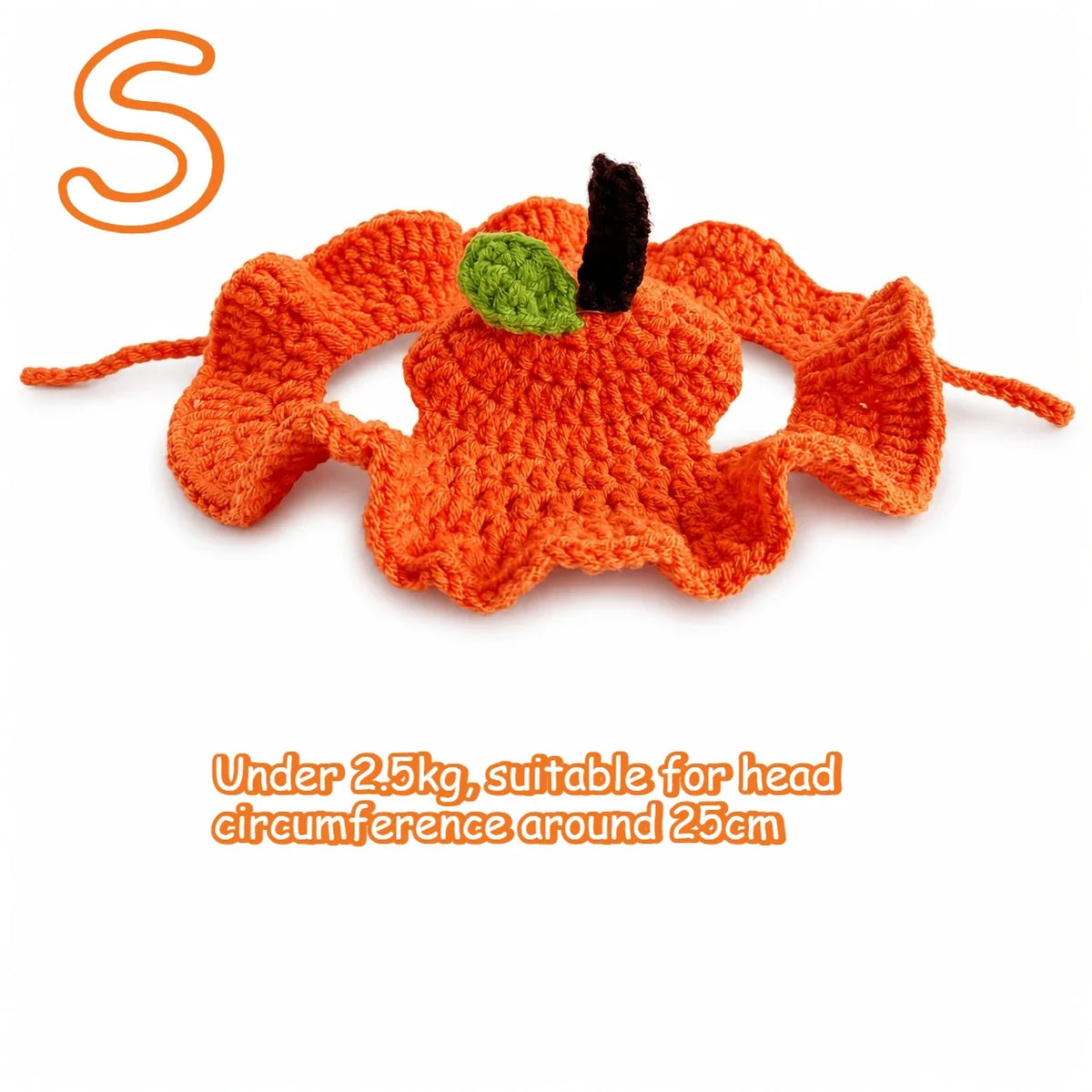 Cute Orange Peel Cat Hat, Soft Crochet Citrus Outfit – 2 Colors