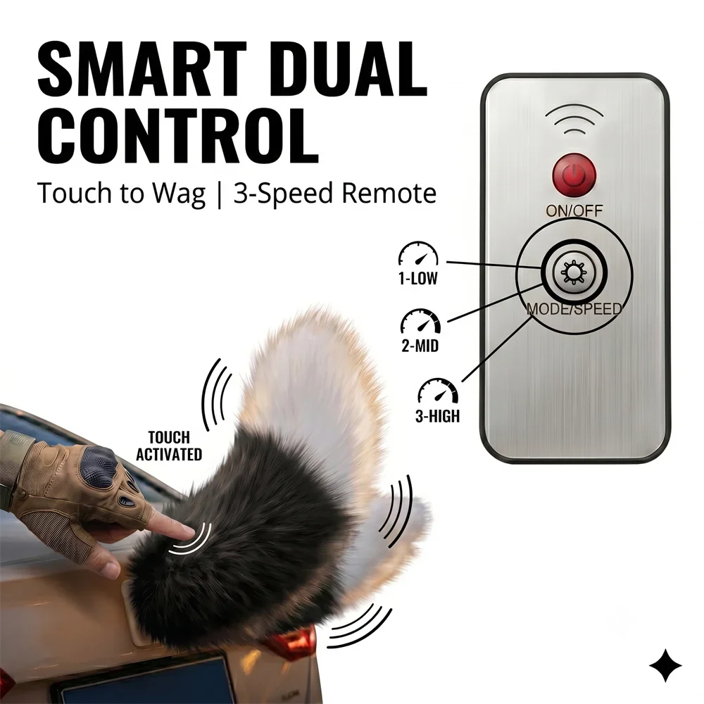 Fluffy Motorcycle Tail Decoration Vehicle - MyPetDollar.com
