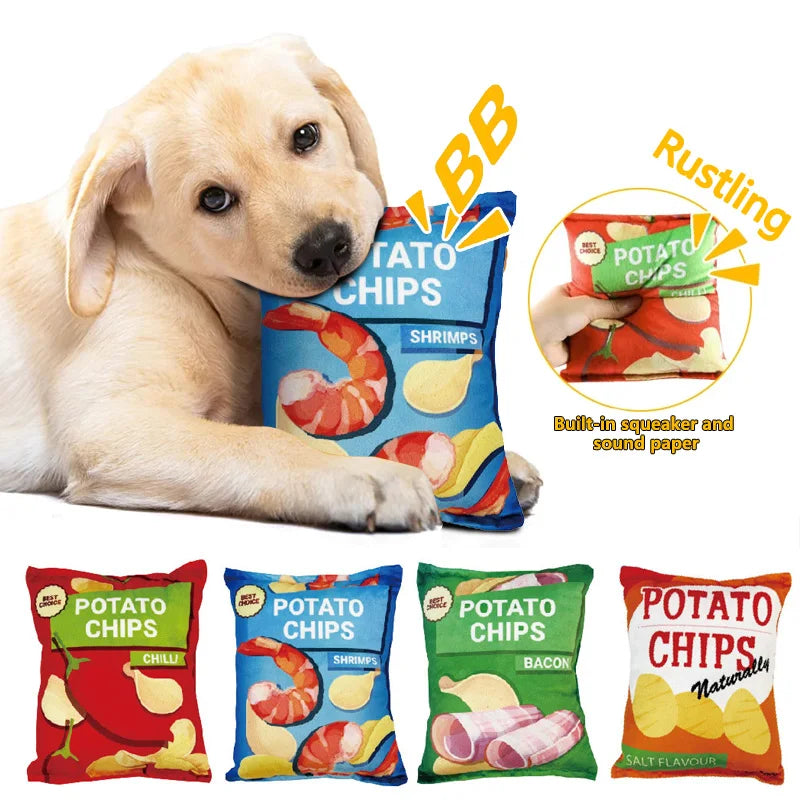 Funny Dog Toys Crisps Plush Filled Pets - MyPetDollar.com